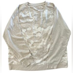 Sonoma Unisex Cream Camo Long Sleeve Top Size XL